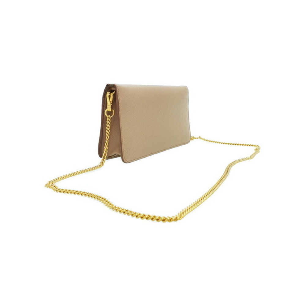 Prada White Saffiano Leather Shoulder Bag Brown - Picture 2 of 9